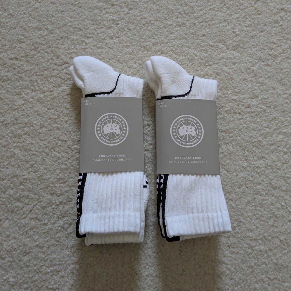 Canada Goose Boundary High Socks (2 Pairs), Large (US9-11.5)